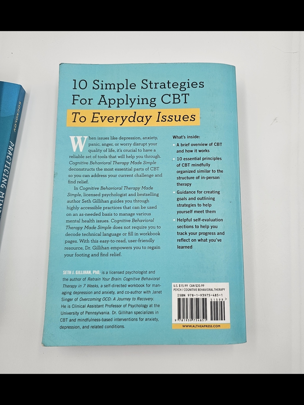 Stack of Mindfulness & CBT Books in Black, Teal, Blue, and Cream - Picture 13 of 14
